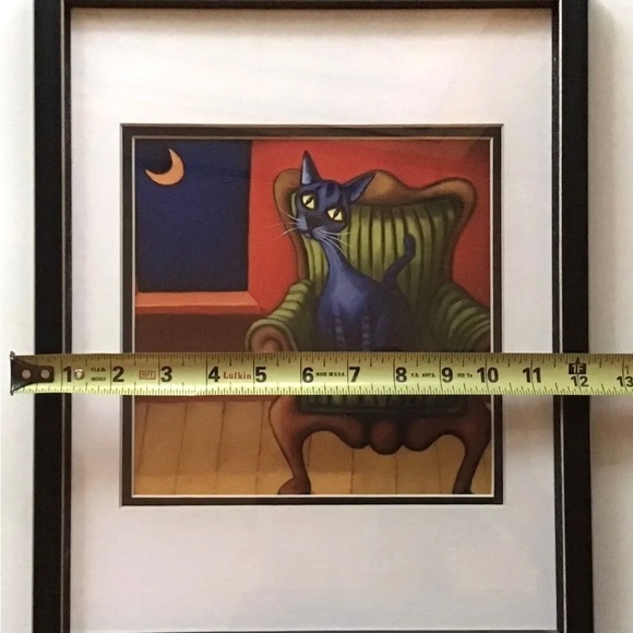 Will Rafuse Oswald 2002 Print Cat Kitty Chair Canada Vibrant Whimsical Framed - Picture 4 of 6